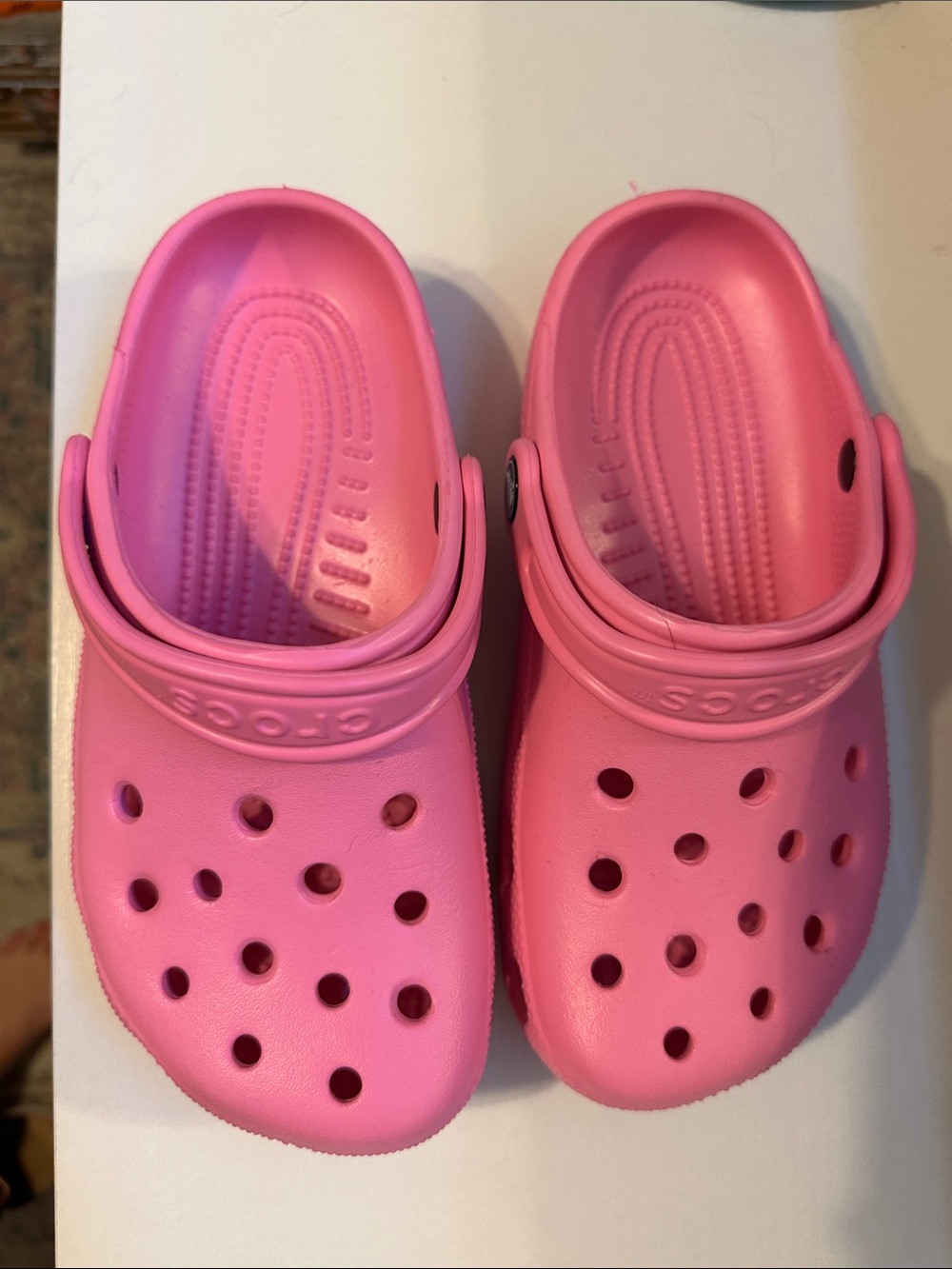 CROCS Kids Lightweight Pink Clog Sandals - Picture 2 of 4